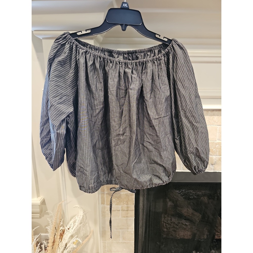 Forty Four Fifty Womens Gray Balloon Top Size Medium Oversized